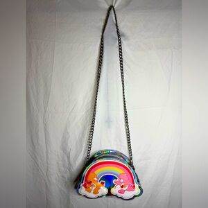 NEW🌈Care Bears Holographic Rainbow Crossbody Bag Purse Skinnydip👜